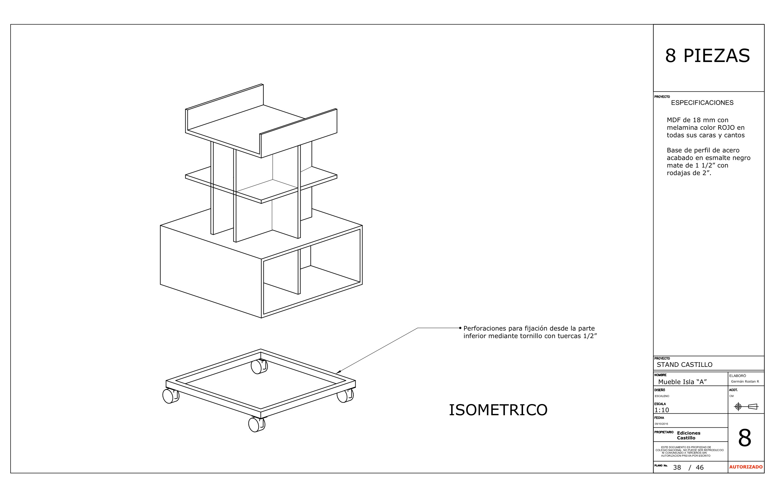 Planos Stand MacMillan Castillo