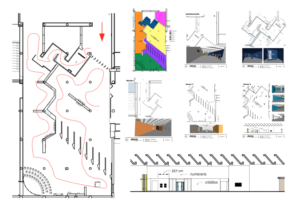 Bocetos Experiencia y Vanguardia, 150 años de la ENP, Museo Universitario de Ciencias y Arte, Archivo Germán Rostan
