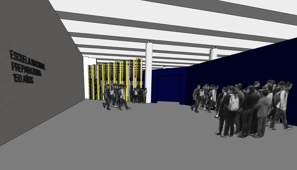 Bocetos Experiencia y Vanguardia, 150 años de la ENP, Museo Universitario de Ciencias y Arte, Archivo Germán Rostan