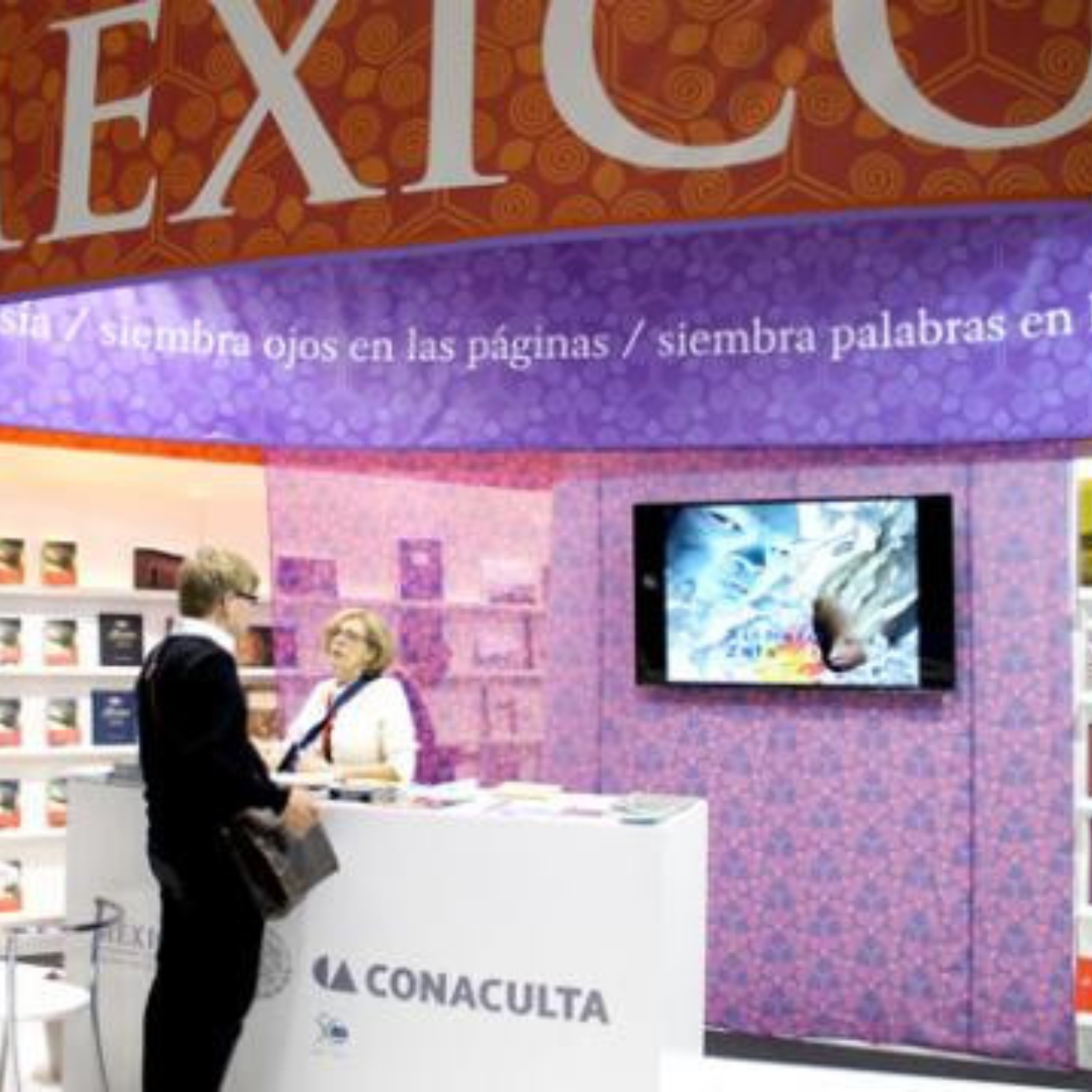 Stand México en Feria de libro en Frankfurt